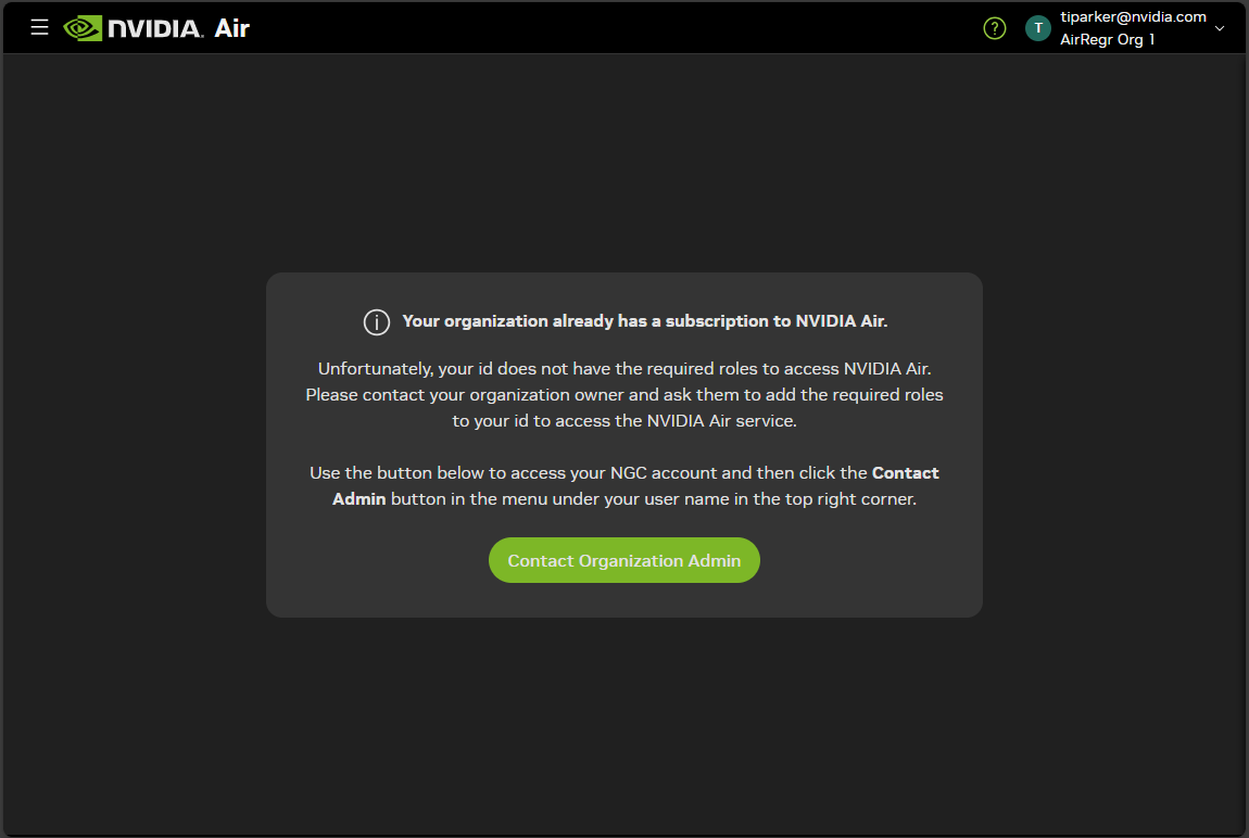 Subscription exists but user lacks roles