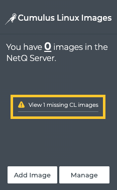 cumulus linux images card with link to view missing images
