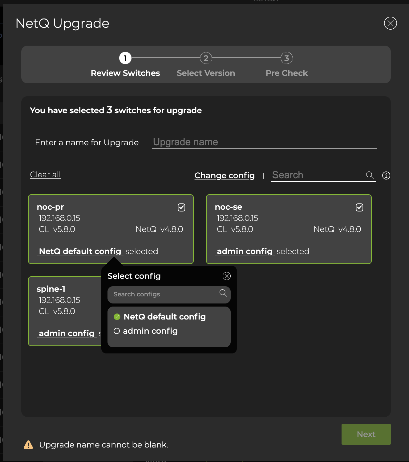 card displaying agent configuration profiles